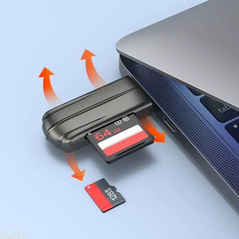 E21E 메모리 카드 리더기 USB3.0 PC 노트북 컴퓨터용 TF 메모리 카드 리더기
