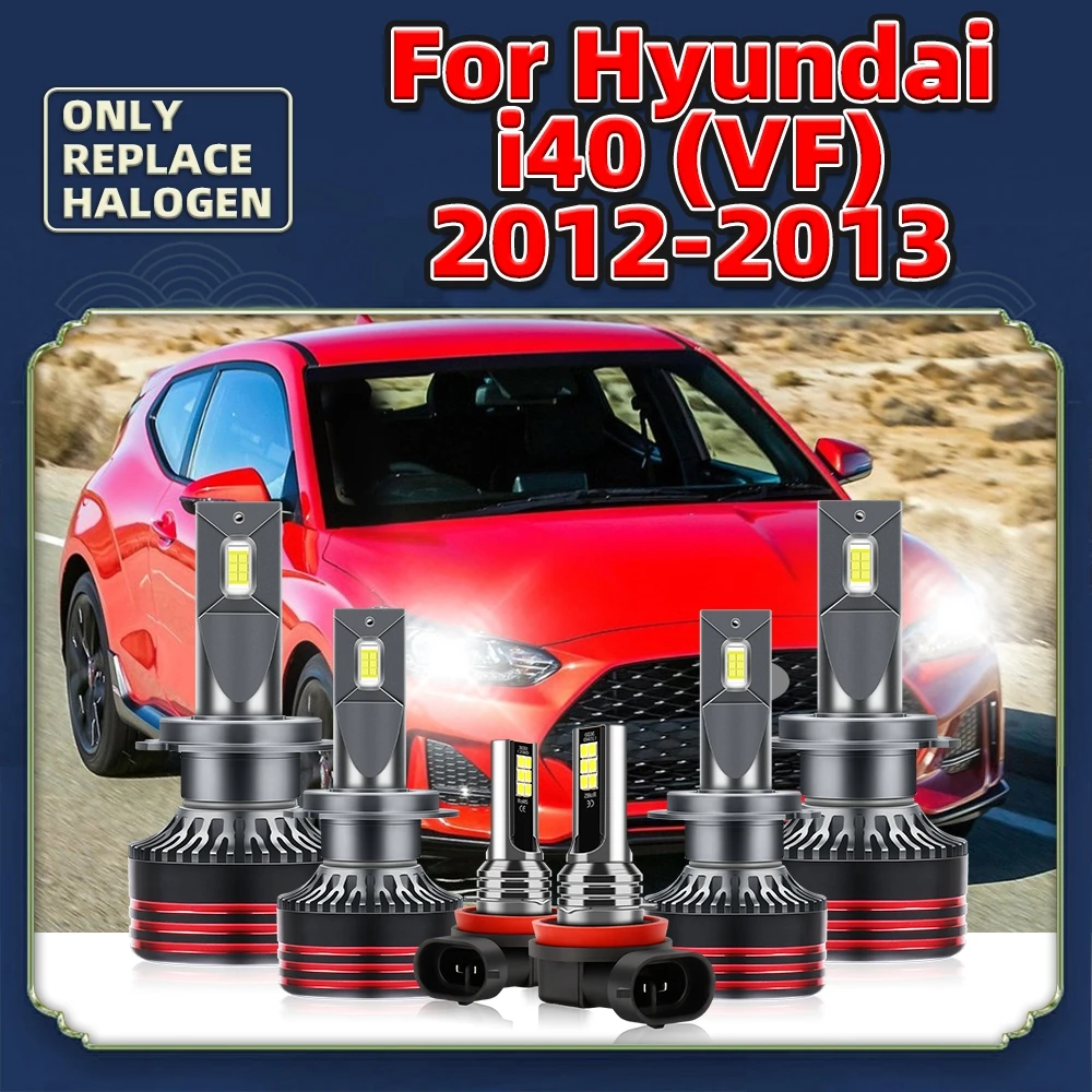 

220W Car Headlights Bulbs 33000LM Turbo Lamps 12V CSP LED H7 For Hyundai i40 (VF) 2012 2013 Replace Auto High Low Beam Headlamps