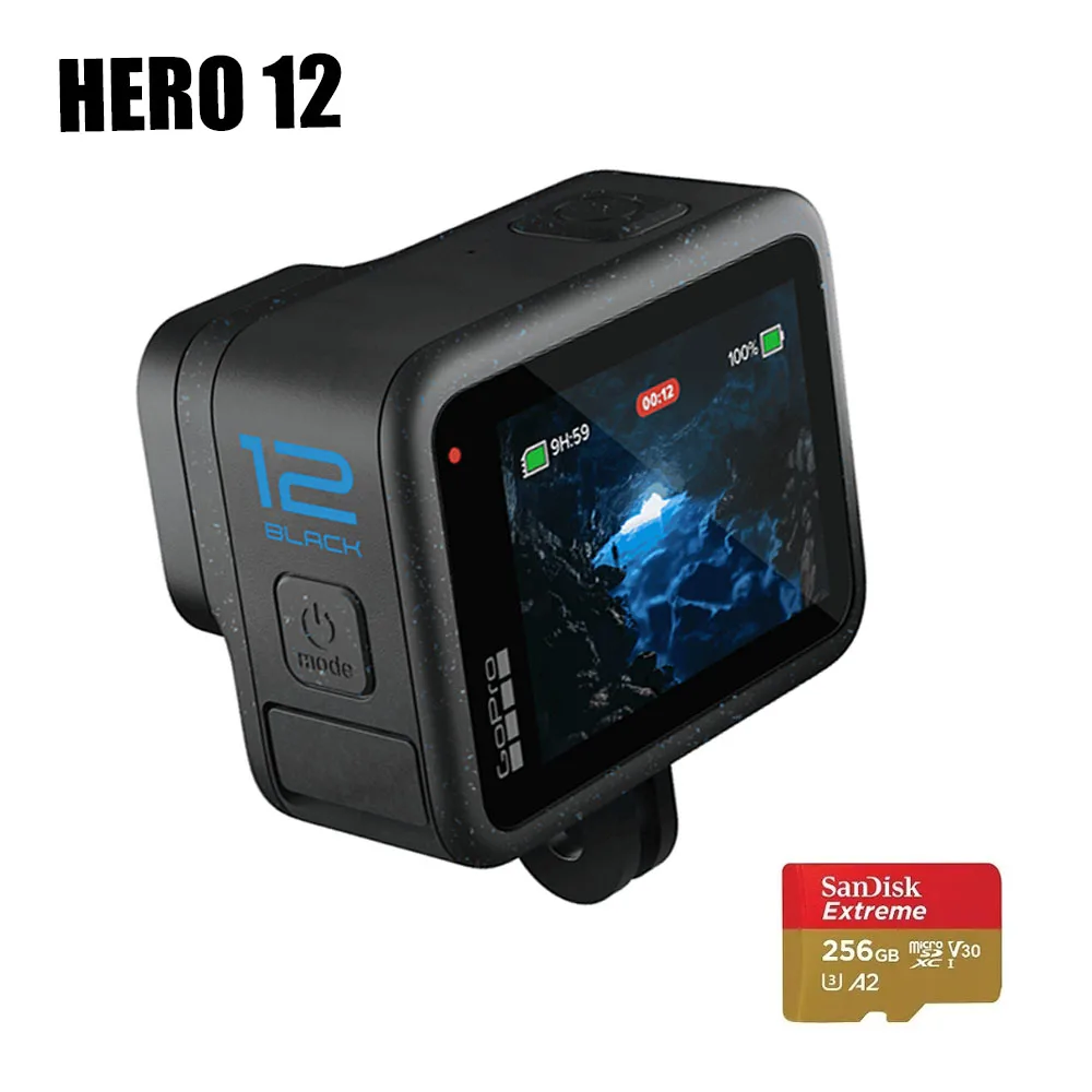 Hero 12 Bundles For GoPro Hero 12 Black Action Camera HDR HyperSmooth 6.0  5.3K60 4K120 Waterproof Max Lens Mod 2.0 Original - AliExpress