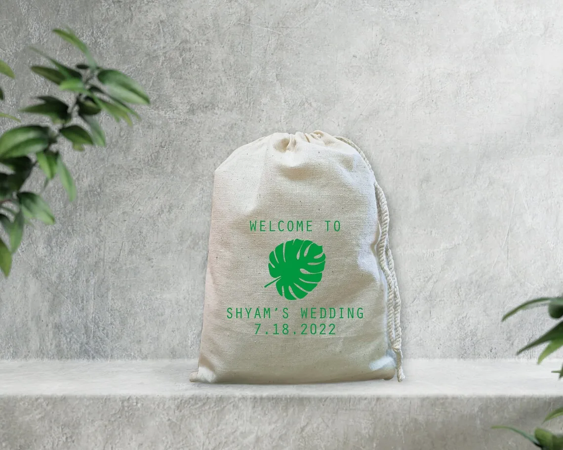 Sacchetti Per Bomboniere In Foglia Di Palma Da 20 Pezzi/Sacchetti Per Bomboniere/Foglie Di Palma Tropicali/Regalo Per Addio Al Nubilato/Bomboniere Per