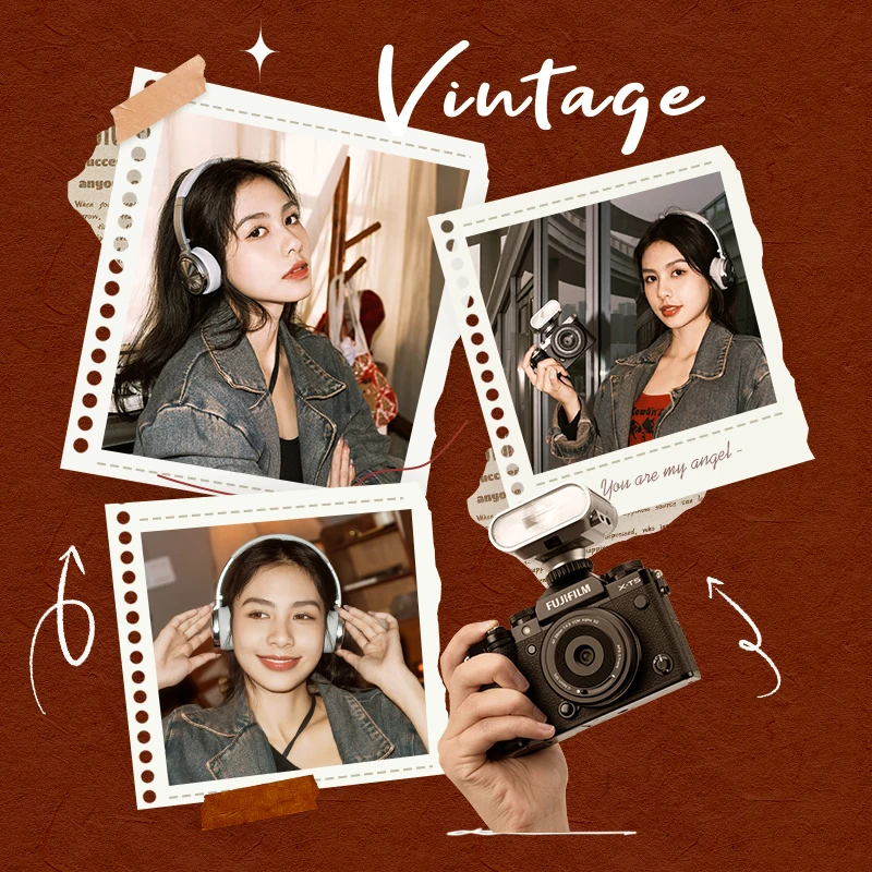 VILTROX 빈티지 Z1 레트로 카메라 미니 휴대용 스파크 라이트 보조 스피드라이트 플래시라이트 6500K 캐논 니콘 N용
