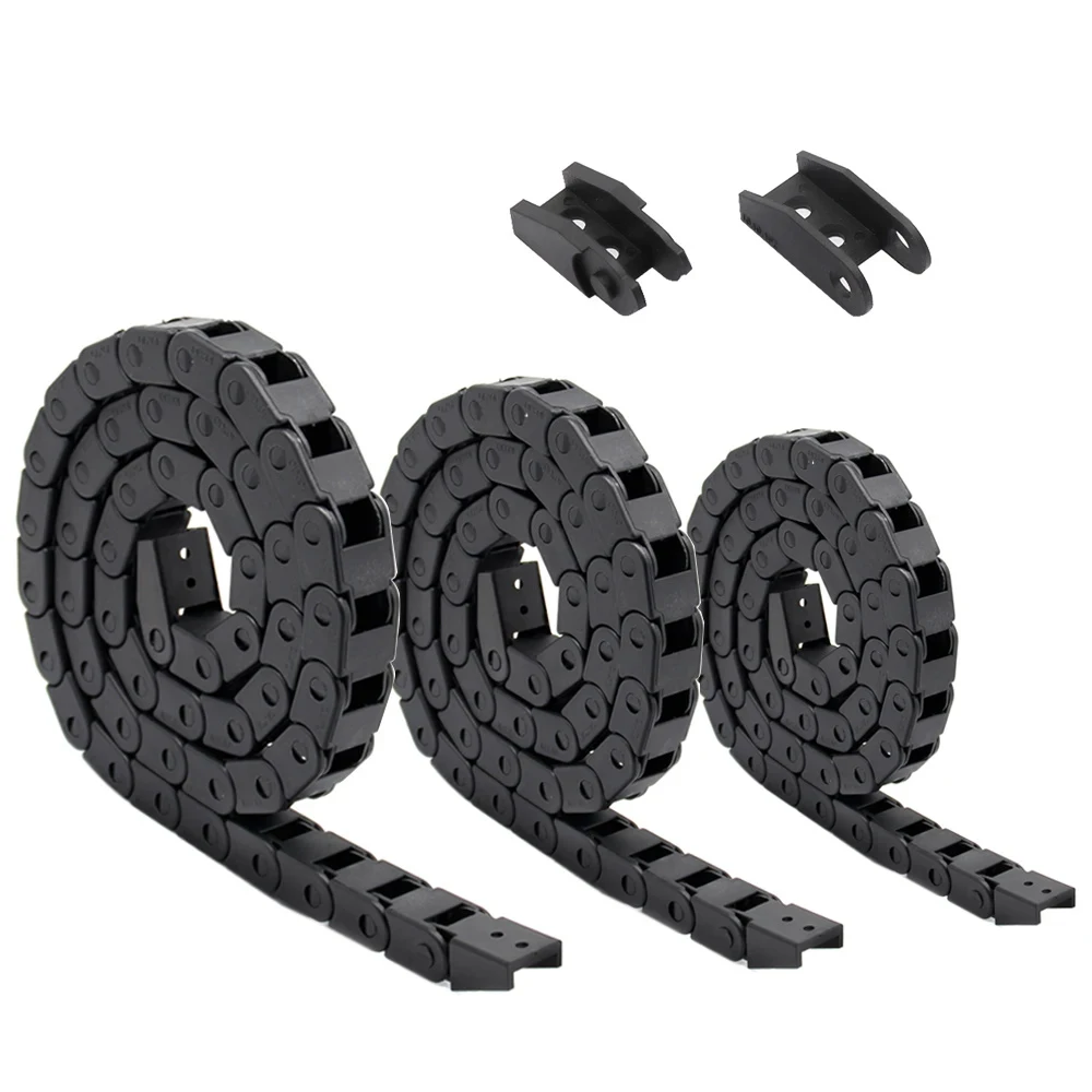 Plastic Cable Chain 1 Meter Plastic Cable Chain 1M Wire Carrier Drag Chain End Connector Chains CNC Router Machine CNC Cable Channel