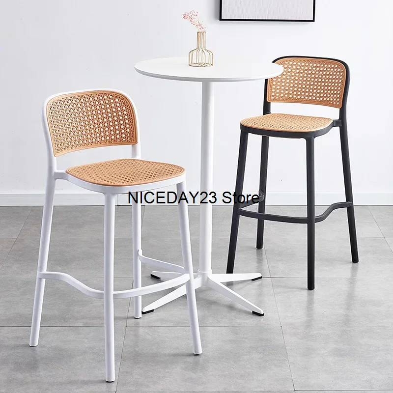 

Nordic Outdoor Modern Bar Stool Counter Designer Living Room Plastic Bar Chair Accent Throne Banqueta Alta Garden Furniture Sets