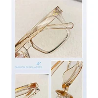 Lunettes carrées Anti-lumière bleue à bords épais, transparentes, bloquant la lumière bleue, surdimensionnées, optique d'ordinateur pour femmes 5