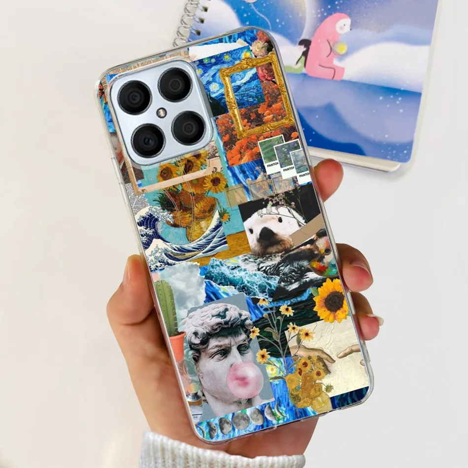 Floral Butterfly Pattern Soft Silicone TPU Back Cover Case