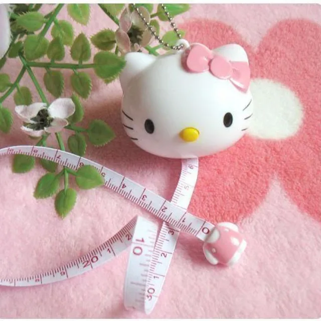 Cute artoon KT Telescopic soft ruler Kawaii Measurement Portable Mini Soft Tape Measure 100cm for Cute Girl 2