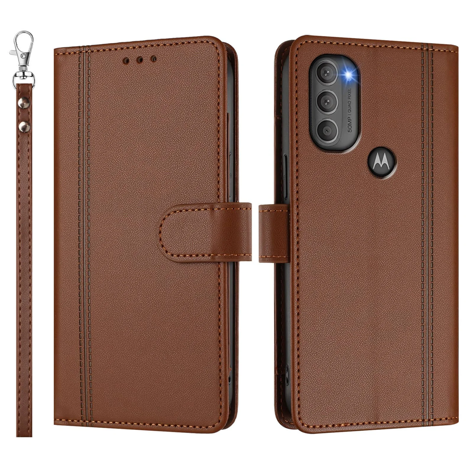 Slim Flip Magnetic Clasp Wallet Case with Enhanced Protection