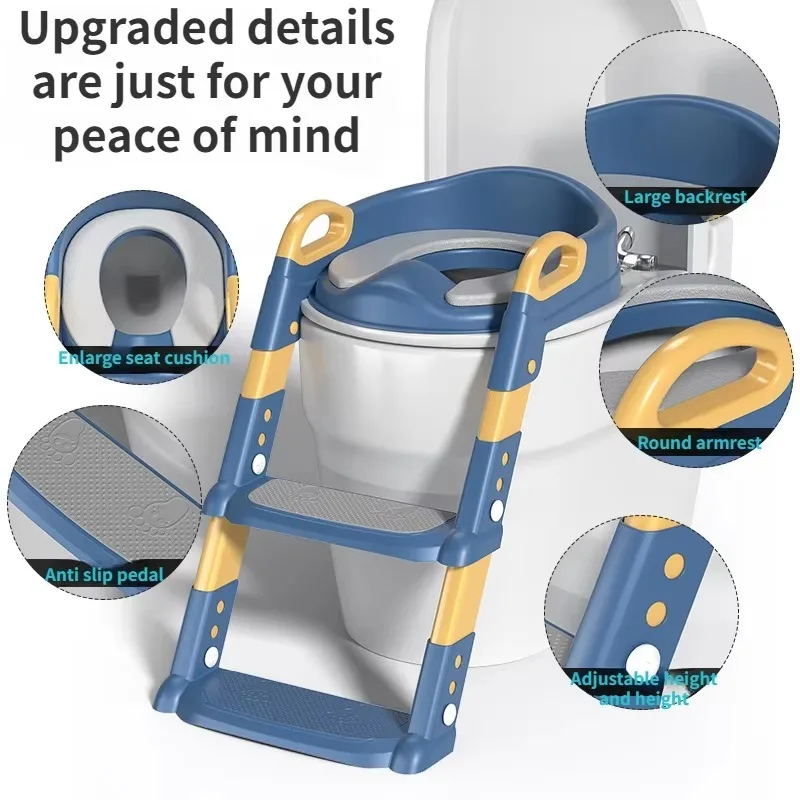Folding Children Toilet Seat Stool Potty Training Aid For Kids