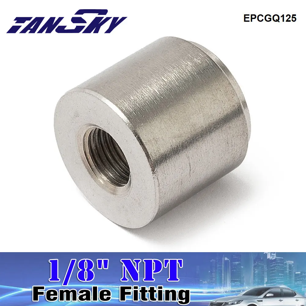 1/8" NPT female stainless steel weld in NPT nuts fitting half coupling bung EPCGQ125 For turbo oil feed/sensor round TANSKY