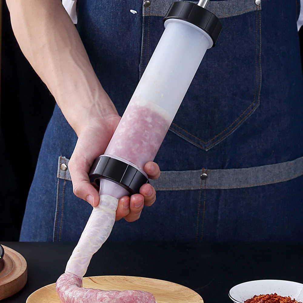 Homemade Sausage Stuffing Machine Homemade Sausage Stuffer Syringe Stuffer Gadgets Manual Meat Injector Tools sausage stuffing tool
