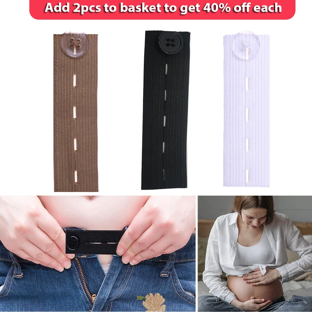 Elastic Waist Extender Button Pants Waist Extension Trousers Suit Jeans Pregnant