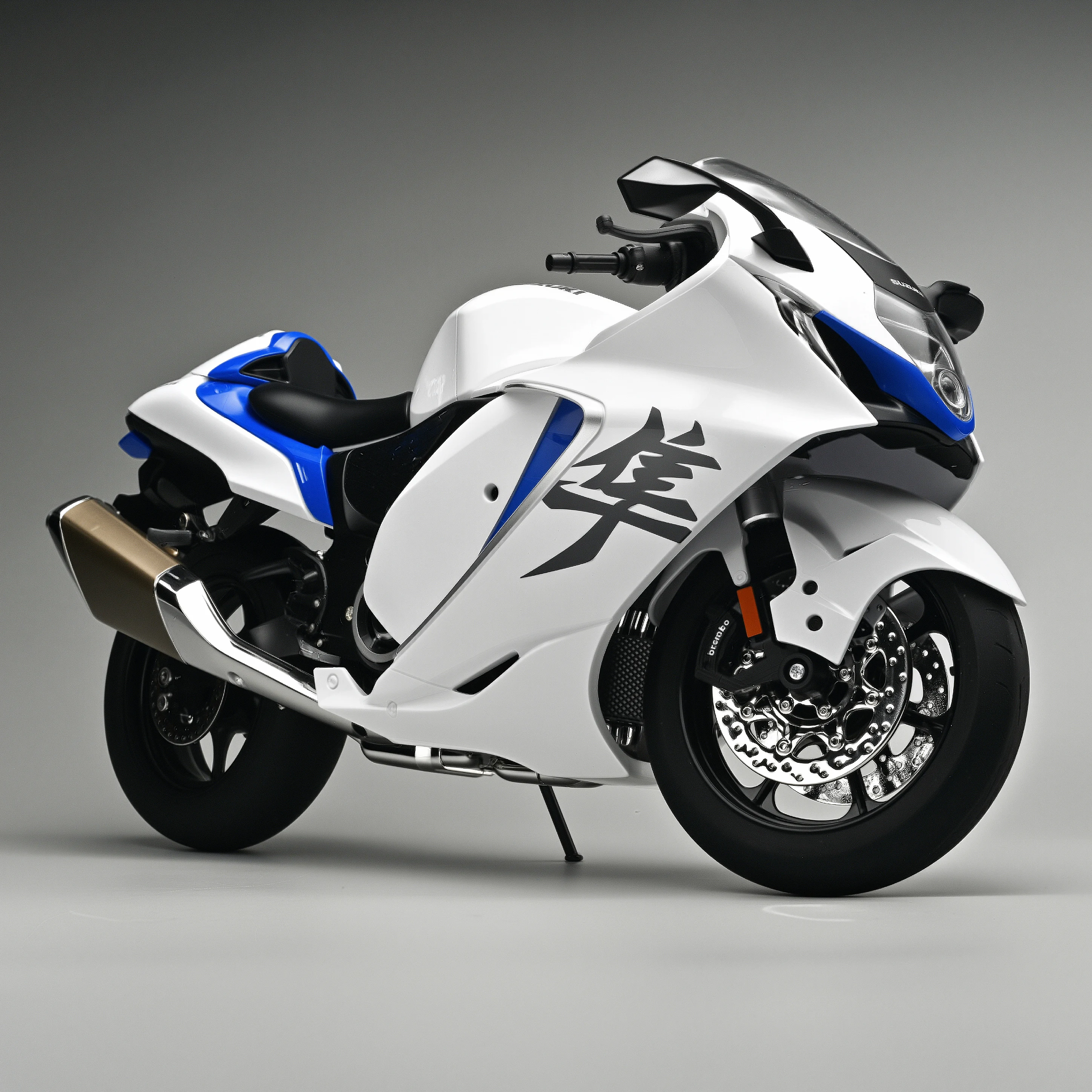 SUZUKI GSX1300R HAYABUSA 1/6スケールモデル 大型模型 Suzuki GSX 1300R Hayabusa blue Superbike bike model111 Atlas