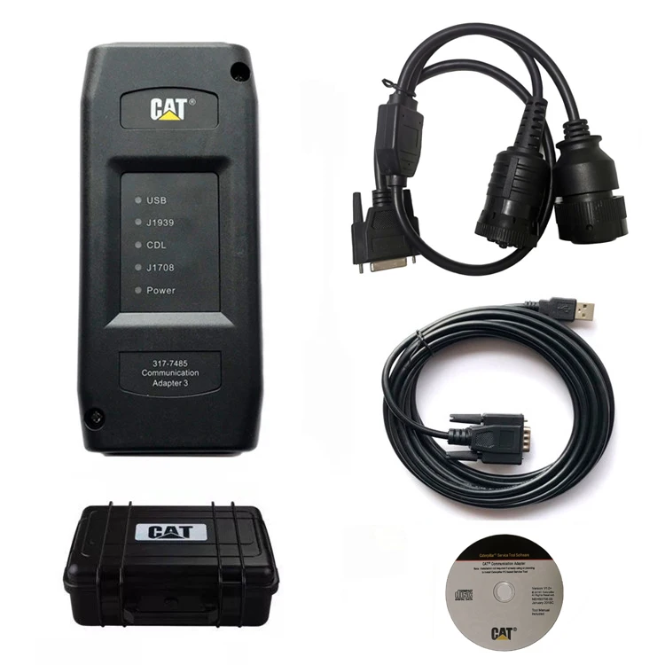 fabriek hot verkoop 317 7485 communicatie adapter groep 3177485 voor graafmachine diagnostic tool voor rups 2022 Real CAT ET3 Adapter III 317-7485 2015A 9+14 pin 2 in 1 cable truck diagnostic tool CAT Communication III CAT3 without WIFI