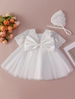 Robe en gaze de dentelle blanche de haute qualité