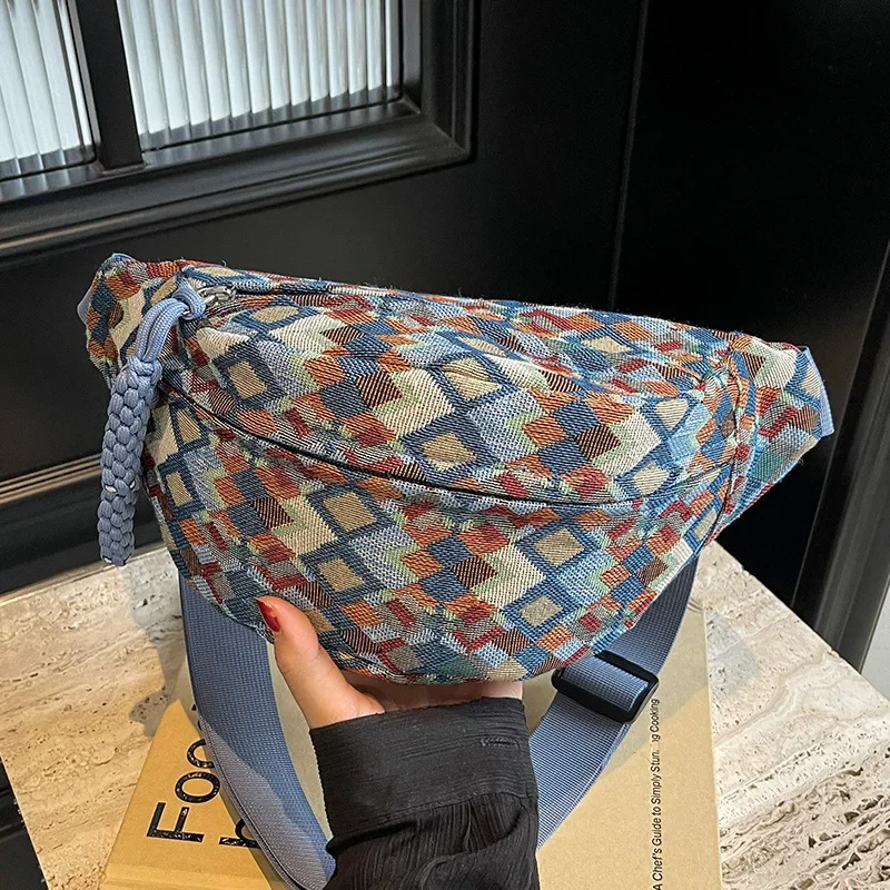 2026 Bohemia Corduroy Women Waist Packs Retro Lady Fanny Pack Fashion Female Waist Bag Zipper Crossbody Bag Fanny Pack Handbags 7