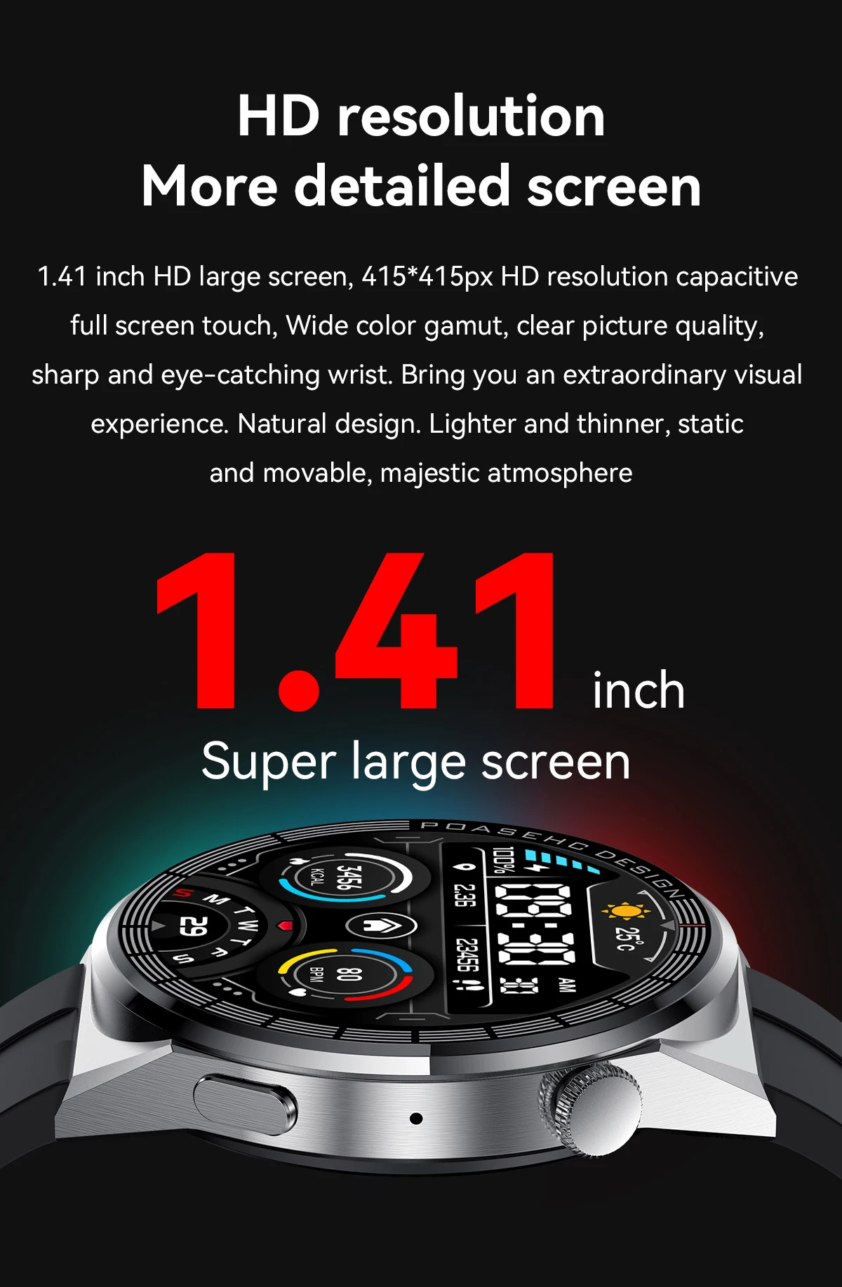 WATCHSDV 1.41 HD ü ġ ũ ƮϽ ƮĿ Ʈ ġ  ɹڼ   Smartwatch