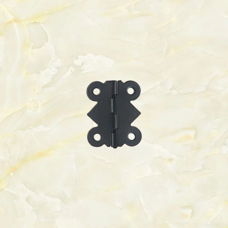 

Painted Black Butterfly Hinge Cabinet Hardware Accessories Lace Hinge Wooden Box 90 Degree Hinge