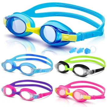 Swimming Goggles For Kids Youth Age 3-14 Years Old Anti-fog 100% UV Protection Clear Vision No Leaking Quick Adjustable Strap 1