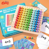 Wooden Math Toy Multiplication Table Board Game Children Montessori Toys Counting Teaching Aids Learning Education Toys for Kids 1