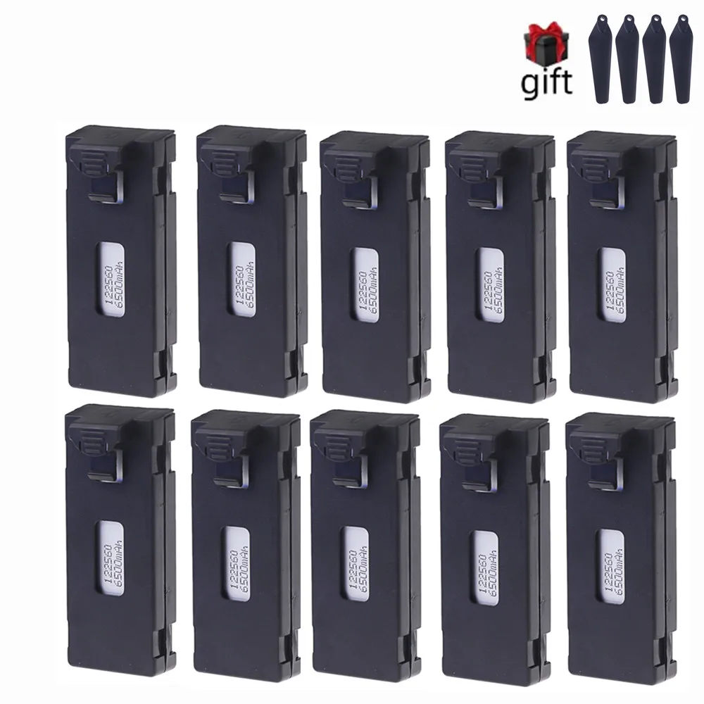 Batteria Lipo da 3,7 V 1800 MAh, Batteria RC Drone per E88 E88MAX E525 E99 K3 RC UAV, Batteria Al Litio UAV con Protezione di Sicurezza Multipla, Viene Fornita con una Custodia in (Nero