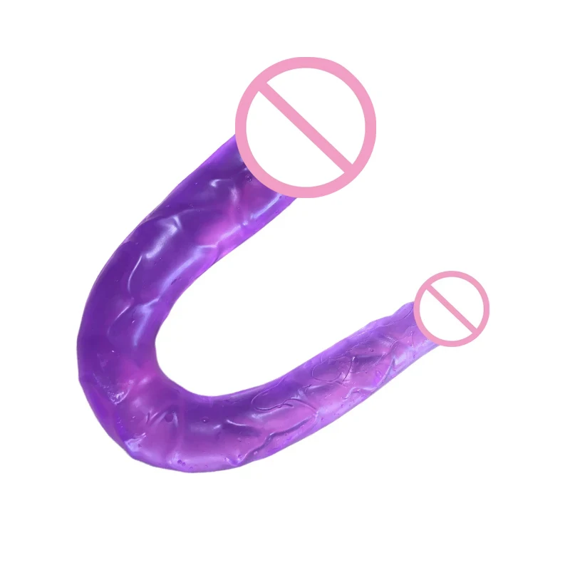 Adult Long Flexible Double Ended U Shape Dildo Penis Anal Plug Manual Vagina Massager G Sopt Sex Toy For Women No Vibrator