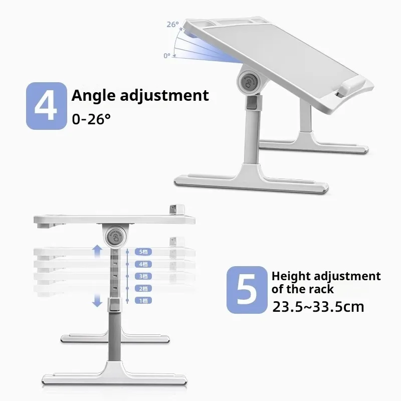 Eary Book Stand for Reading Height Angle Adjustable Laptop Holder for Bed Foldable Portable Stand Gifts for Kids Friends Women