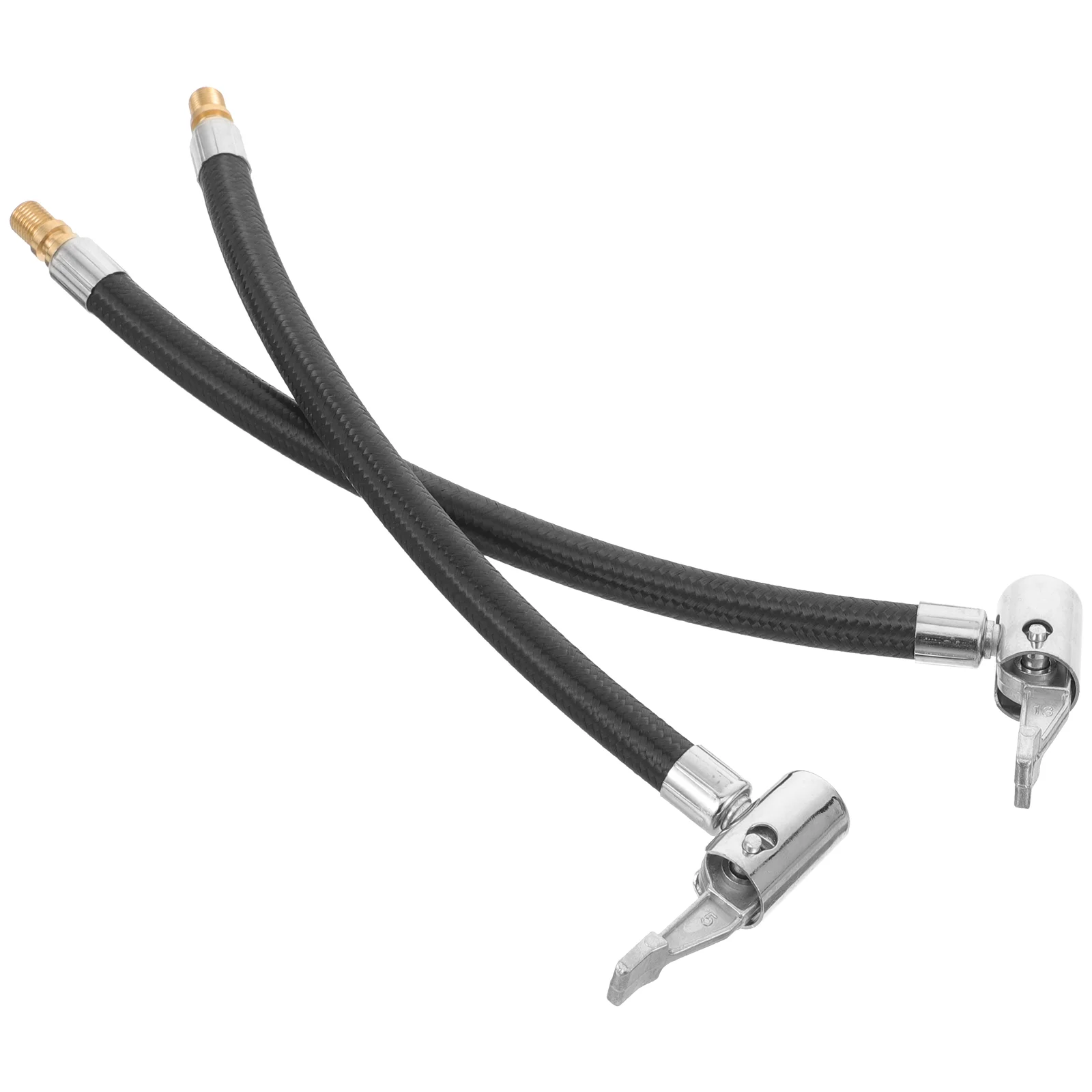 

2pcs Replacement Air Pump Extension Rubber Hose Inflator Tube Pipe Cord (Black)