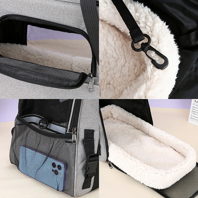 Cat Bags Soft-Sided Portable Dog Carrier Mesh Breathable Carrier Bags Foldable Cats Handbag Travel Pet Bag Transport Bag 3
