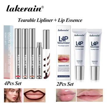 Lipliner Lip Volumizer Set Highly Pigmented Lip Liner Matte Finish Visibly Plumping Deeply Hydration Lip Volumizer Lipliner Kit
