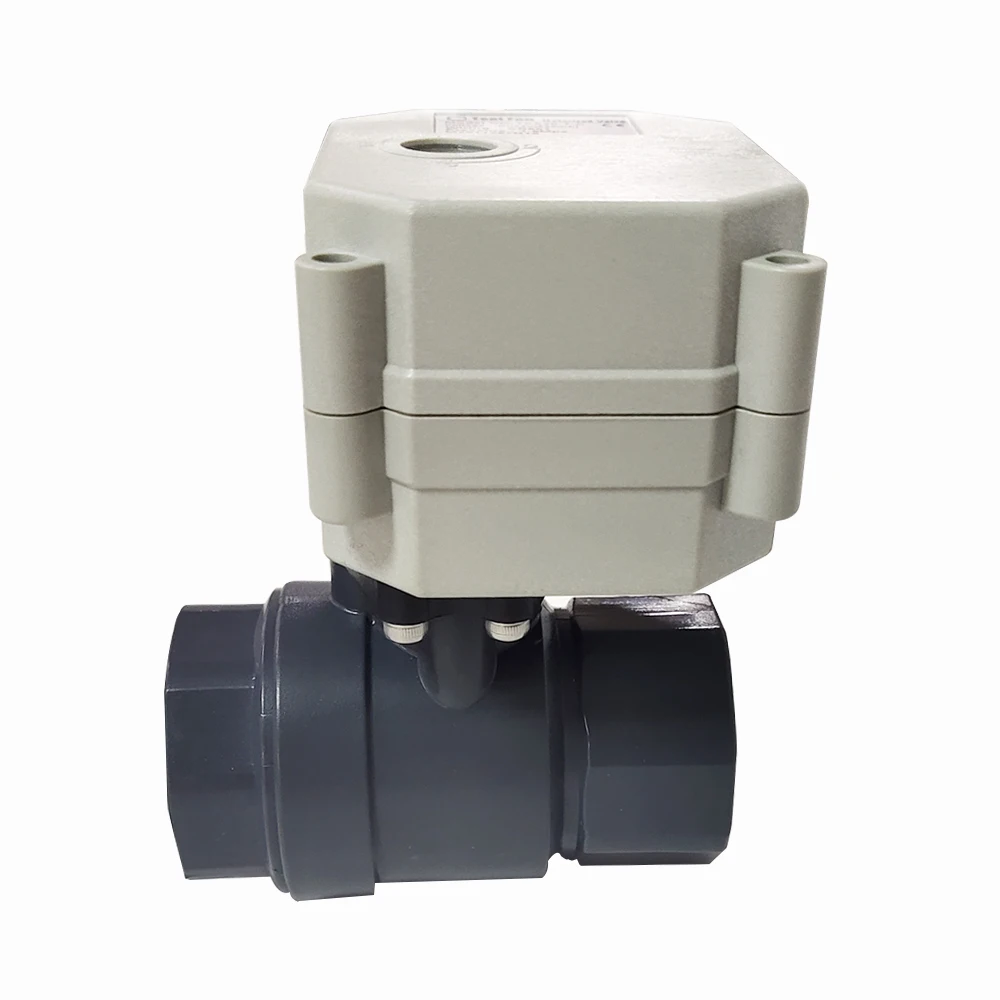 Electric Motorized Ball Valve Dn20, 3/4 Inch Actuated Water Valve Cpvc