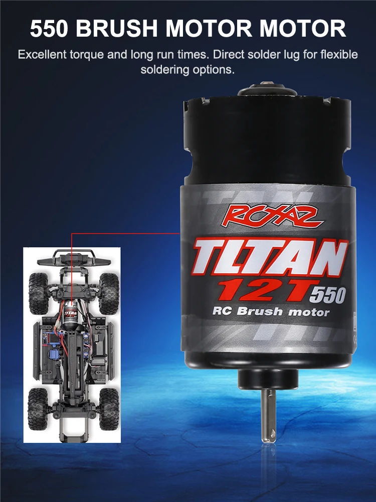RC카 550 브러시 모터 범용 RC 전자 모터, TRAXXAS TRX4 RC 원격 제어 차량용 내구성 와이어