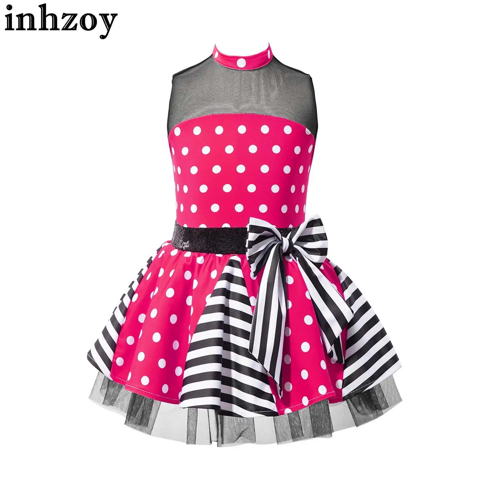 

Детское балетное платье-пачка в горошек, без рукавов