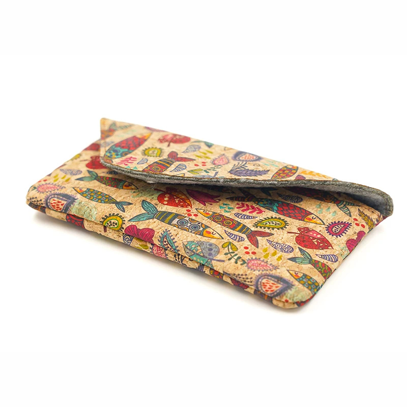 Universal Lightweight Cork Fabric Phone Pouch with Compact Storage Wallet