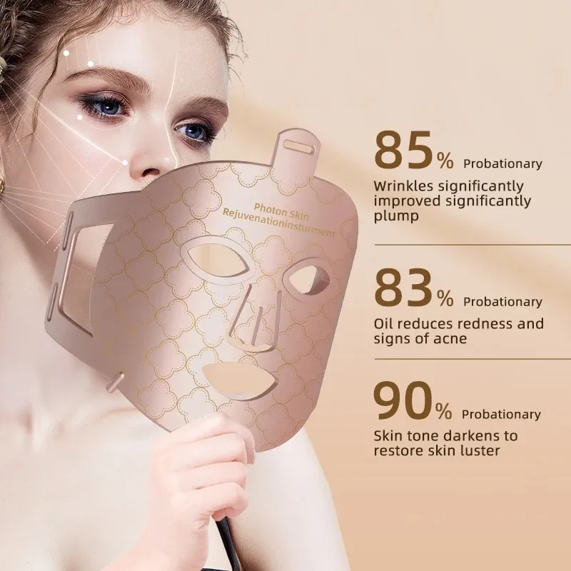 Led Facial Mask 8 Colors Photon Nir Light Skin Rejuvenation for Facial 850nm Led Red Infrared Led Face Mask Red Light Therapy Photon Mask