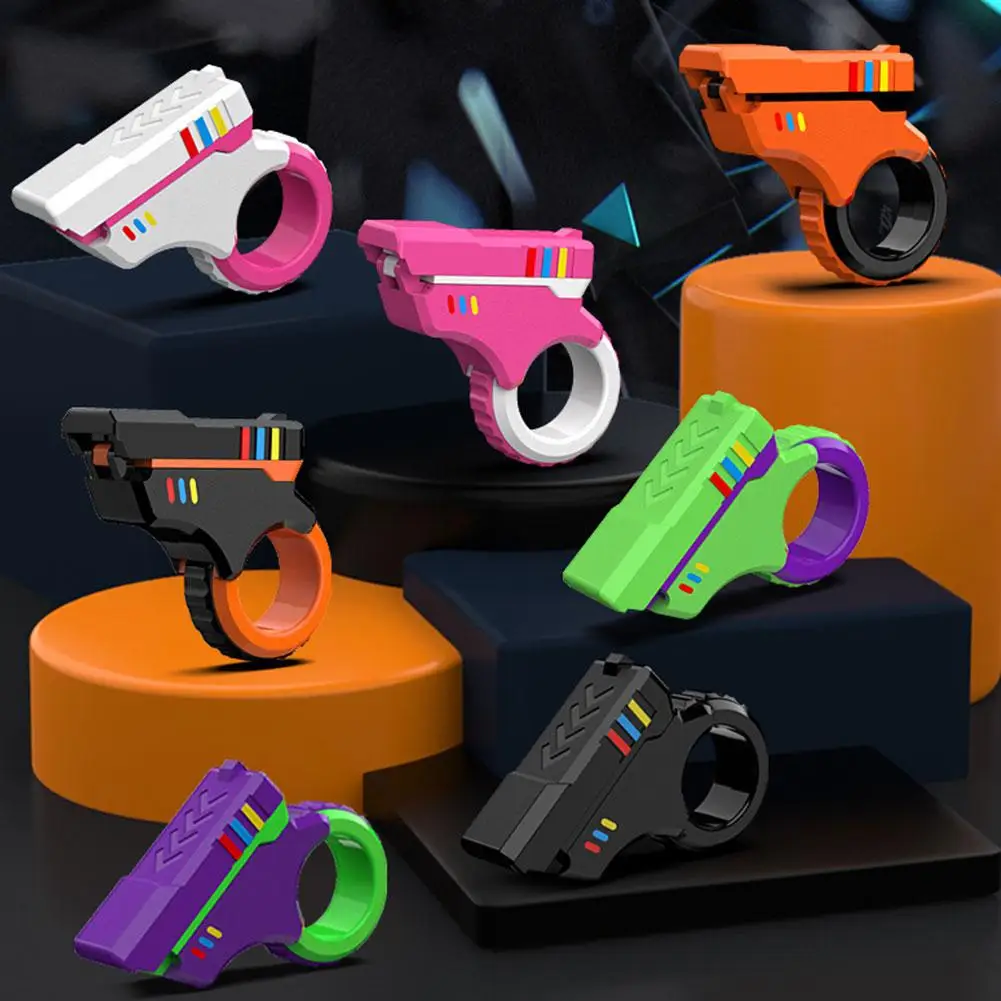 Rotary Finger Sliders Fidget Toy Office Pressure Relief Slider Ratchet Finger Fidget 3D Printed Fidegt ToysFingertip Textured 2