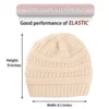 New Satin Lined Winter Beanie Caps Striped Knit Hats Solid Color Silk Lining Thick Chunky Cap Soft Slouchy Warm Hat Ski Cap 6