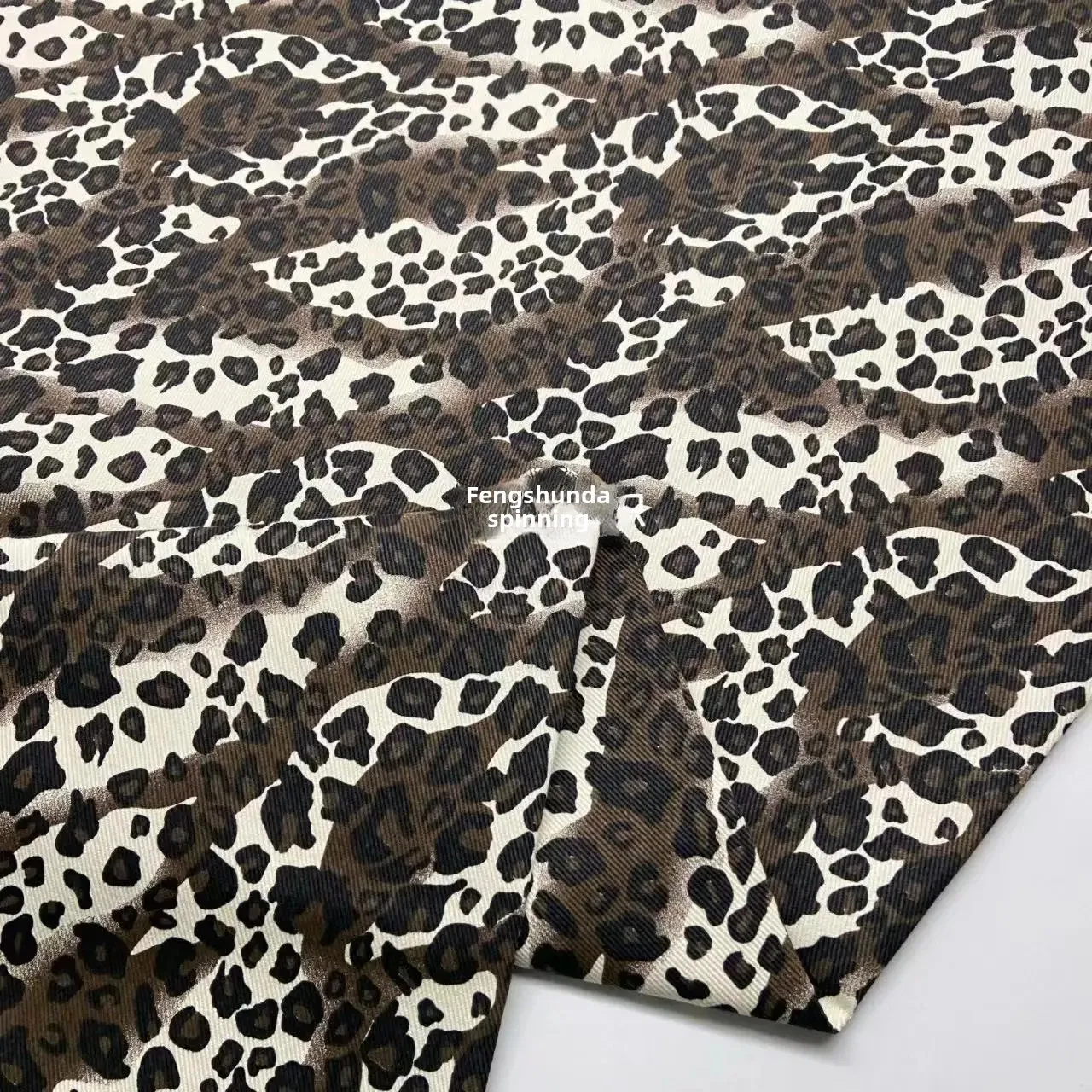 Lion Print Pure Cotton Washed Denim Fabric for Clothes Jackets Pants Bags Home Use Comfortable Breathable Eco Friendly