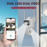 Caméra de permission Extérieure PTZ Wifi 8MP 4K, Dispositif de Sécurité avec Objectif pour Touristes, Écran AI, Poignées Humaines, ECT, Suivi existent, Icsee 2