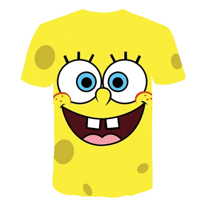 baby pink cotton t shirt Children's T-shirts baby clothes Kid boys girls SpongeBobs casual tops, Japanese anime cartoon games casual hip-hop style t shirt toddler girl	