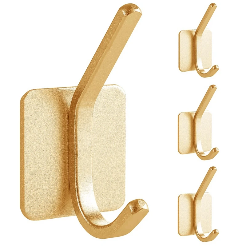 

4Pcs Heavy Duty Adhesive Hooks,Self-Adhesive Hooks 50 Lb Maximum Load For Home Schools And Offices Durable Easy Install