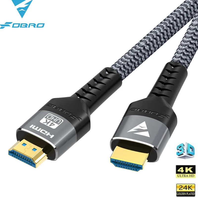 FDBRO 4K HDMI-Compatible Cable 4K@120Hz HDMI 2.0 Cable 48Gbps Adapter For RTX 3080 eARC HDR Video Cable PC Laptop TV box PS5