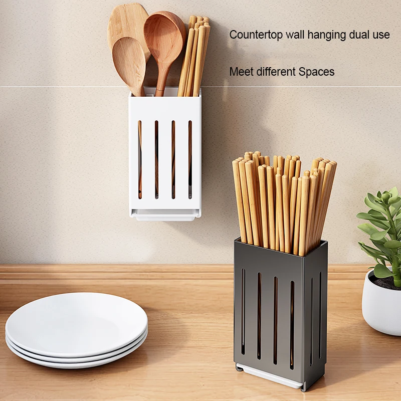 Kitchen Accessories Chopsticks Knife Rack Spoon Holder Wall Mounted Storage Knife And Fork Rack