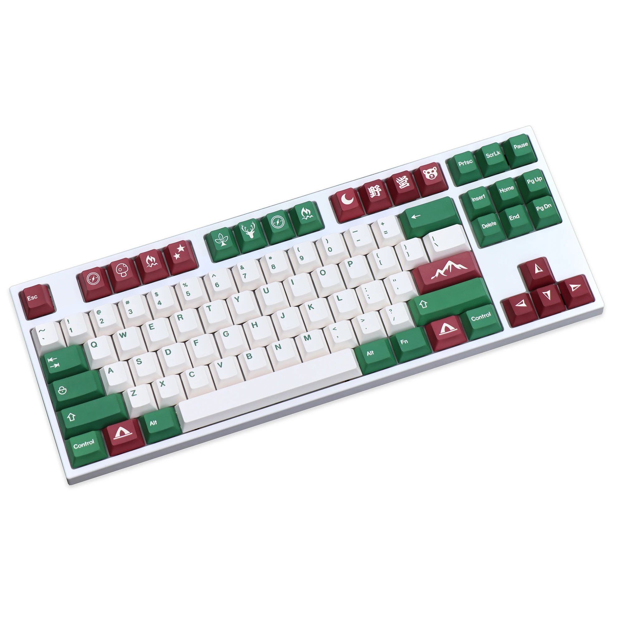 Chaves Conjunto Gmk Acampamento Keycaps Pbt Lados Tintura Subbed Chave Tampões Cherry Perfil Keycap para Keychron Anne Gh60 Gk64 Poker 147 - Imagem 4