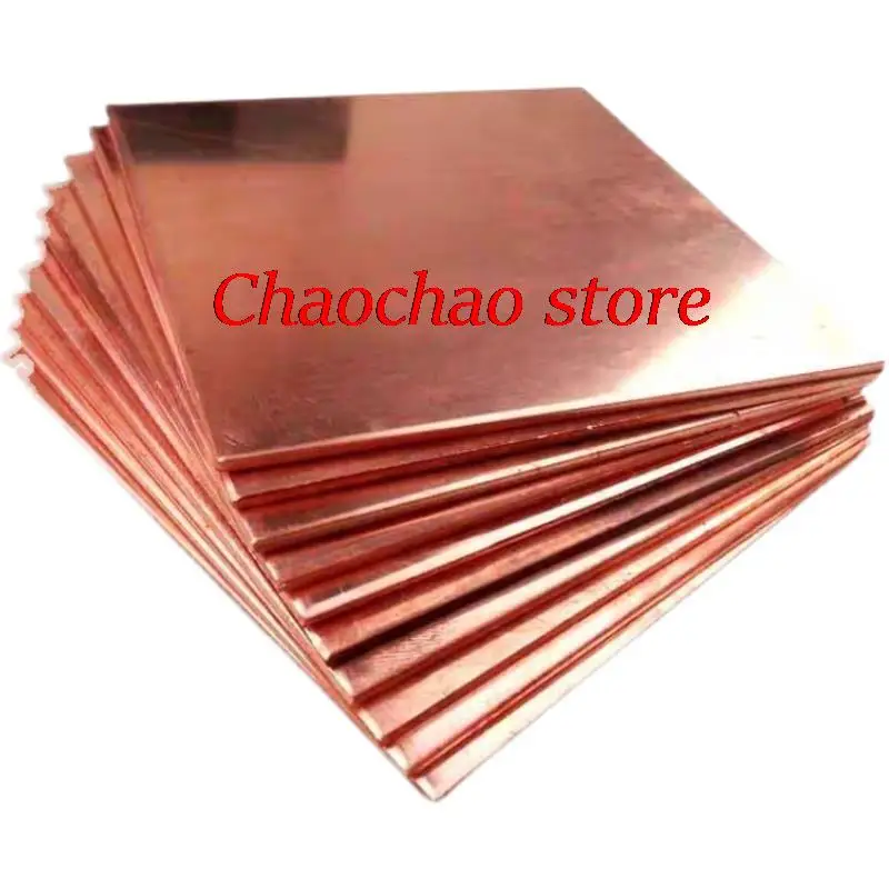 99.9% Pure Copper Plate 0.8-4mm Thick Metal Sheet Art DIY Crafts Model  Material