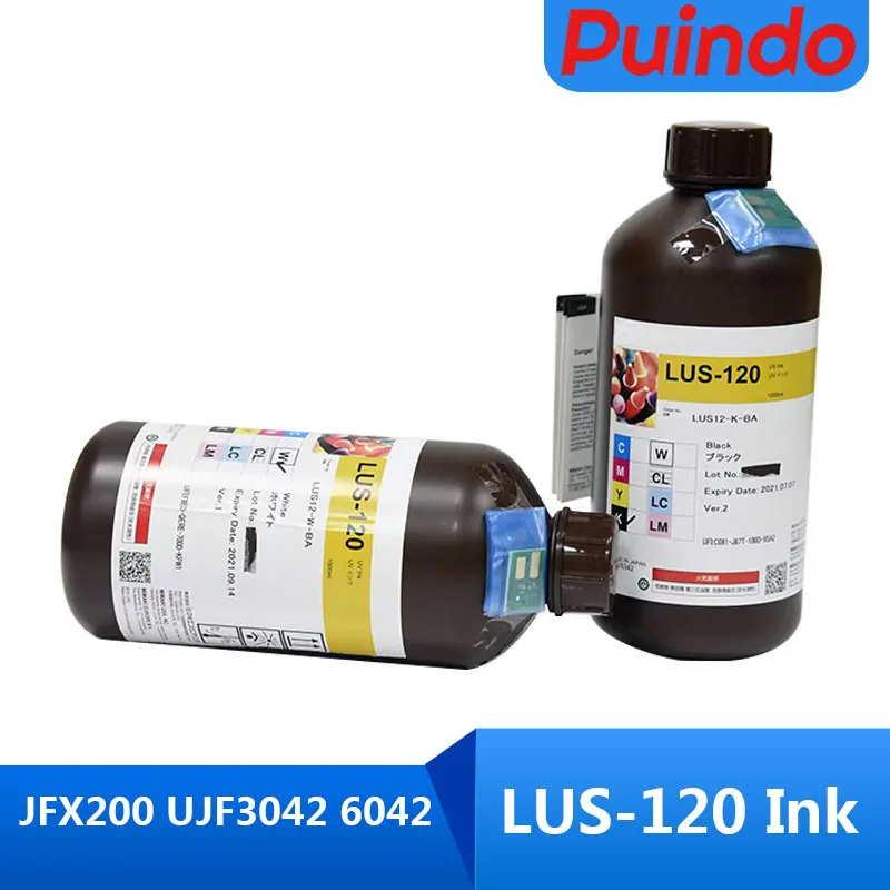 

LUS-120 Ink Original 1000mL Ink With Chip PR100 PR200 Primer for JFX200 UJF3042 6042 LUS120 Inkjet Printer M Y C K LC LM CL W