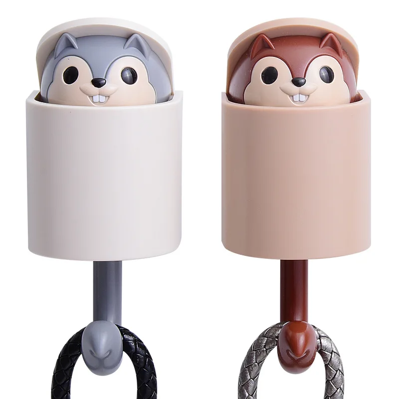 

Креативный крючок в виде белки, бесшовные Регулируемые дверные вешалки для спальни, кухонная посуда, вешалка для одежды, крючки для халата