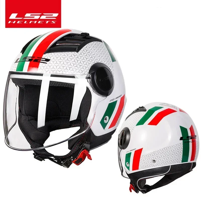 

LS2 airflow motorcycle helmet 3/4 open face summer jet scooter half face motorbike helm capacete casco LS2 OF562 vespa helmets
