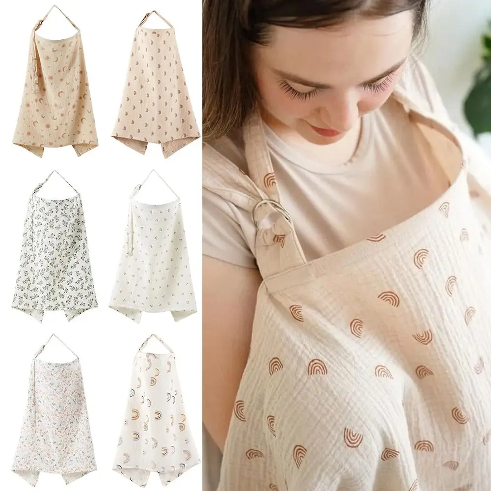 with Arch Neckline Breastfeeding Nursing Cover Breathable Multi-purpose Baby Feeding Cloth Adjustable