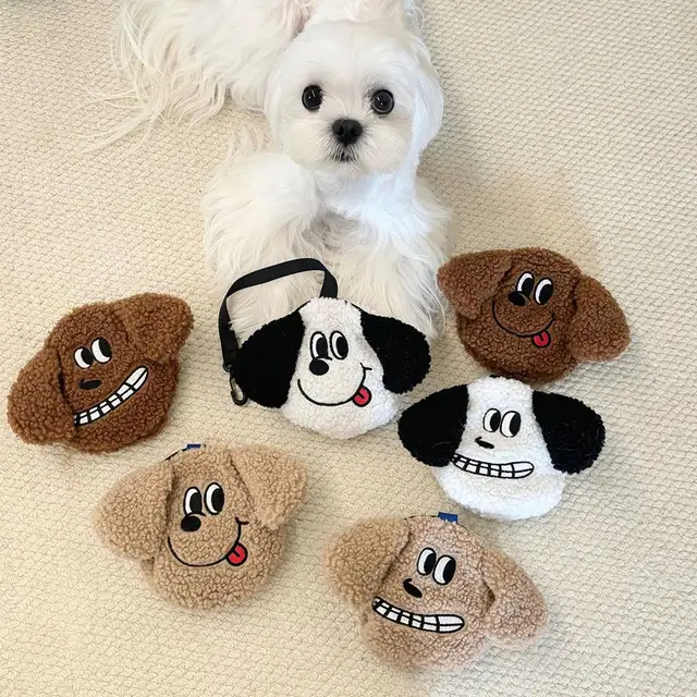 1Pcs Plush Puppy Pet Feces Collection Bag Pet Garbage Storage Bag Dur-able Leak-proof Portable Pet Waste Bags Pet Supplies 3