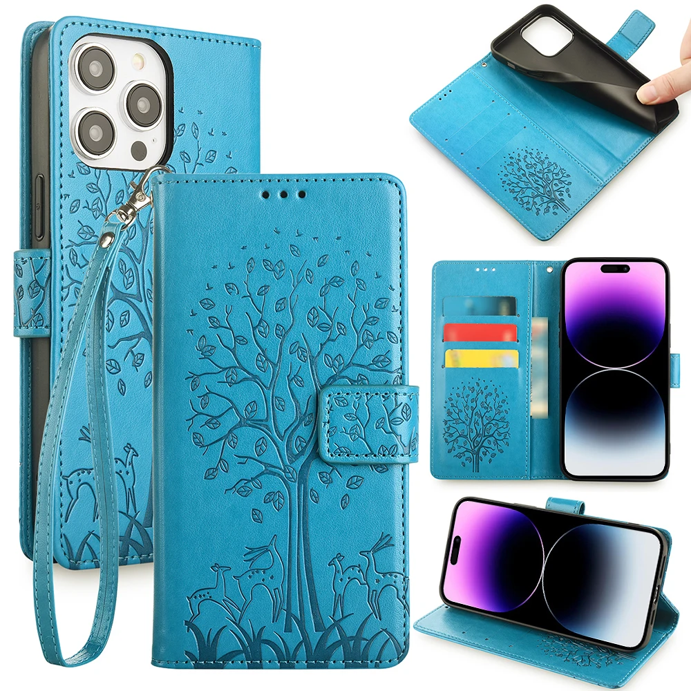 SHIELDON Funda Para IPhone 14 Plus 5G, Piel Auténtica Para IPhone 14 Plus, Función Atril